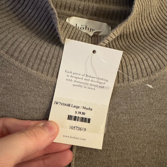 Bohme Brown Turtleneck Sweater Relaxed Fit - Picture 2 of 3